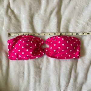 🌺 NWOT Rue21 pink and white bandeau bikini top